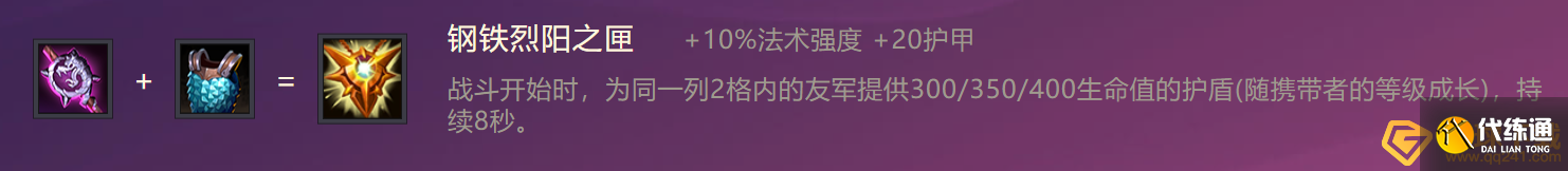 《金铲铲之战》钢铁烈阳之匣装备合成攻略