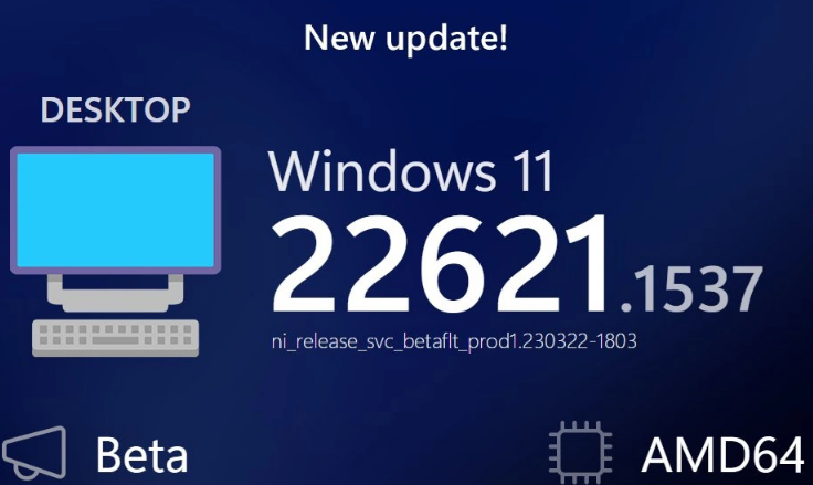 Win11 Build  2262x.1537