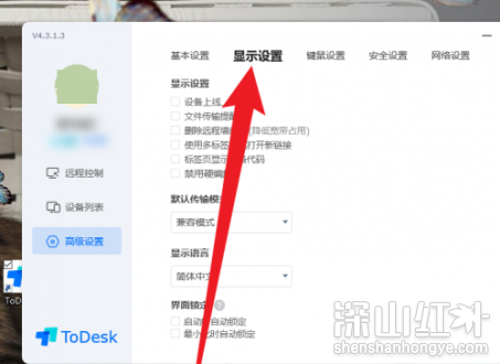 ToDesk如何设置标签页显示设备代码