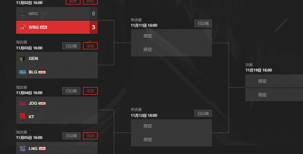2023wbg英雄联盟联盟总决赛赛程