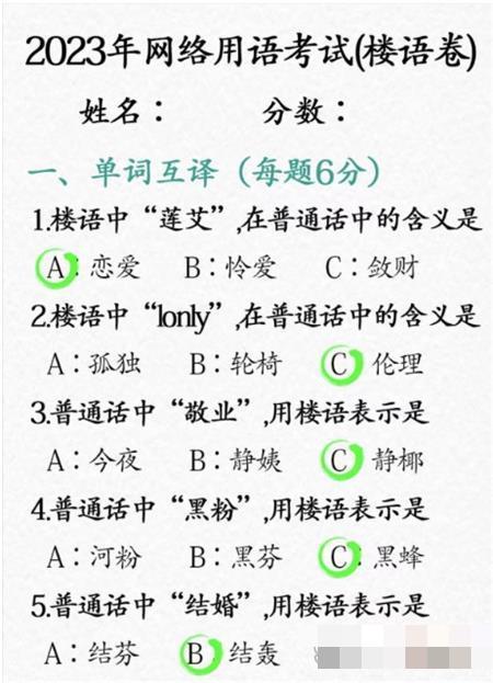 《汉字找茬王》楼语考试通关攻略