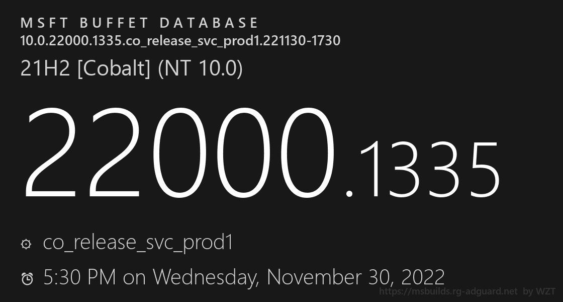 Win11 22000.1335(KB5021234)正式版iso  V2022