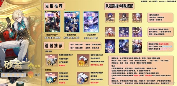 《崩坏星穹铁道》砂金培养攻略_《崩坏星穹铁道》砂金培养指南