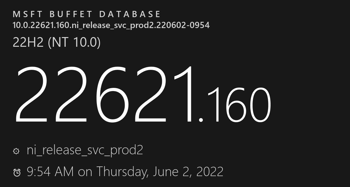 Win11 22621.160 原版镜像 V2022.06